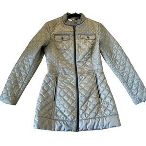 Laundry shelli segal olive brown quilted jacket size sp